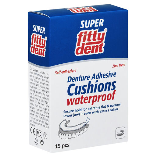Fittydent Super Denture Adhesive Cushion Strips 15 Pack