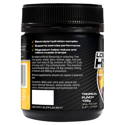 Endura Low Carb Hydration Tropical Punch 135g Powder