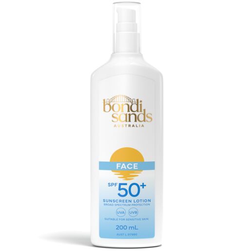 Bondi Sands Fragrance Free SPF50+ Face Sunscreen Lotion 200mL