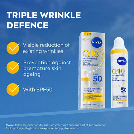 Nivea Q10 Anti-Wrinkle Expert Daily UV Fluid SPF50