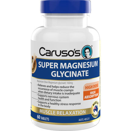 Caruso's Natural Health Super Magnesium Glycinate 60 Tablets