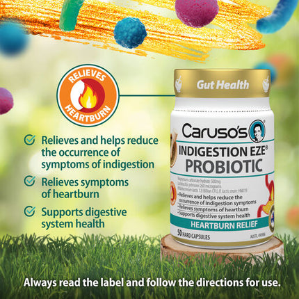 Caruso's Indigestion EZE Probiotic 50 Capsules
