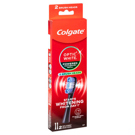 Colgate Optic White Powered Toothbrush Soft Refill 2 Pack