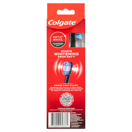 Colgate Optic White Powered Toothbrush Soft Refill 2 Pack