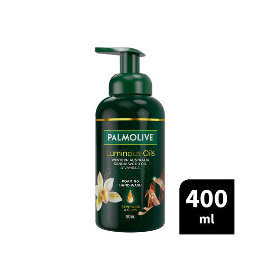 Palmolive Luminous Oils Foaming Hand Wash, Western Australia Sandalwood Oil & Vanilla, 400mL Pump
