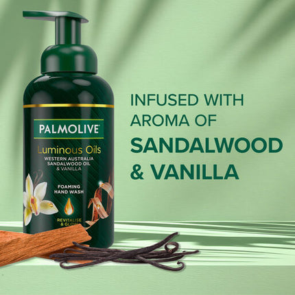 Palmolive Luminous Oils Foaming Hand Wash, Western Australia Sandalwood Oil & Vanilla, 400mL Pump