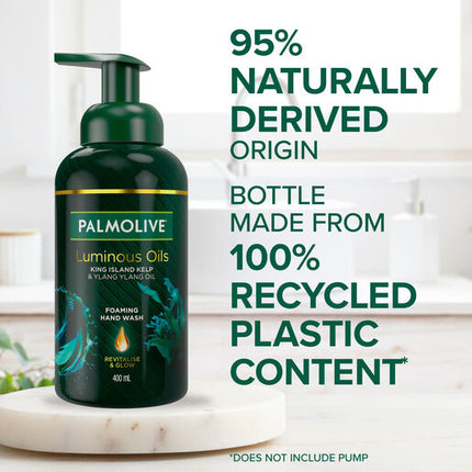 Palmolive Luminous Oils Foaming Hand Wash, King Island Kelp & Ylang Ylang Oil, 400mL Pump