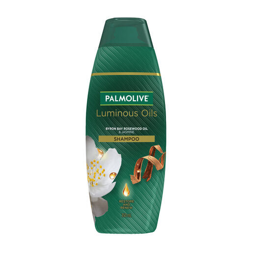 Palmolive Luminous Oils Hair Shampoo, Byron Bay Rosewood Oil & Jasmine, 350mL, Restore and Renew
