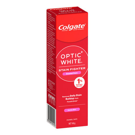 Colgate Optic White Stain Fighter Enamel Care Teeth Whitening Toothpaste, 100g