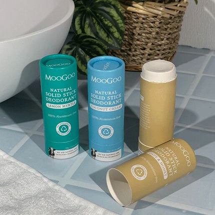 MooGoo Natural Solid Stick Deodorant Lemon Myrtle 65g