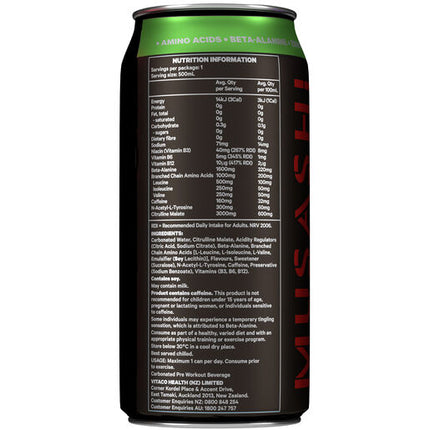 Musashi Energy Green Apple 500mL