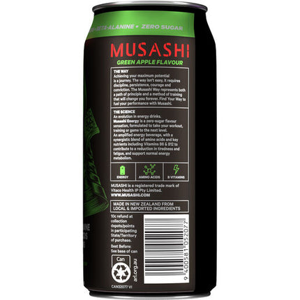 Musashi Energy Green Apple 500mL