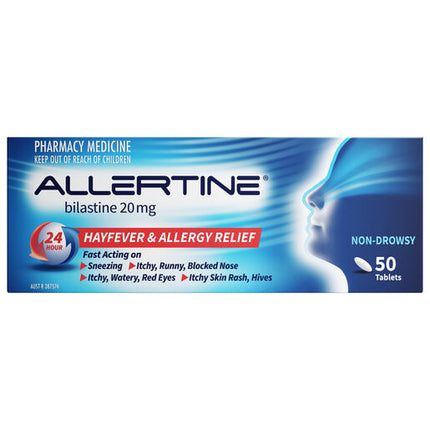 Allertine Bilastine 20mg - 50 Blister Tablets