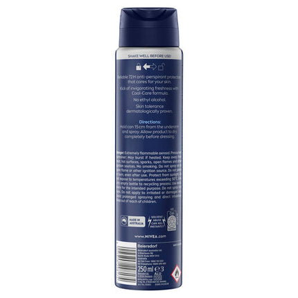 Nivea Deodorant Aerosol Men Cool Kick 250mL