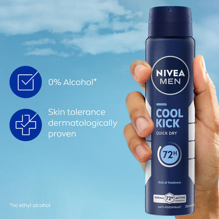Nivea Deodorant Aerosol Men Cool Kick 250mL