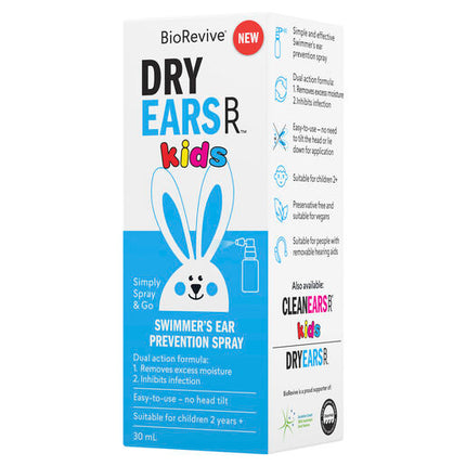 BioRevive DryEars Kids Swimmer Ear Prevention Spray 30mL