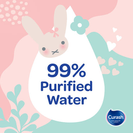 Curash Simply Water Wipes Bunny's Limited Edition 80s Pack