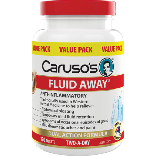 Caruso's Natural Health Fluid Away 120 Tablets Value Pack