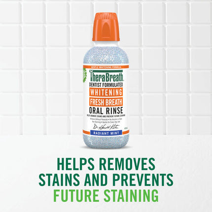 TheraBreath Whitening Mouthwash 473ml