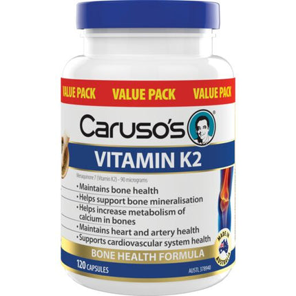 Caruso's Natural Health Vitamin K2 120 Capsules Value Pack