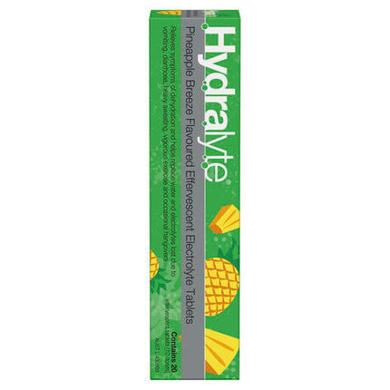 Hydralyte Pineapple Breeze Effervescent Electrolyte Tablets 20