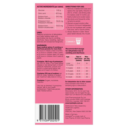 Hydralyte Watermelon Burst Effervescent Electrolyte Tablets 40s