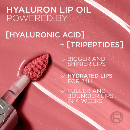 L'Oréal Paris Lip Gloss Plump Ambition Hyaluron Lip Oil 640 Latte Glace
