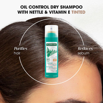 Klorane Dry Shampoo with Nettle & Vitamin E - Tinted 150ml