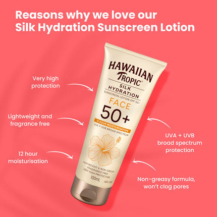 Hawaiian Tropic Silk Hydration Free Sunscreen Lotion SPF50+ 100mL