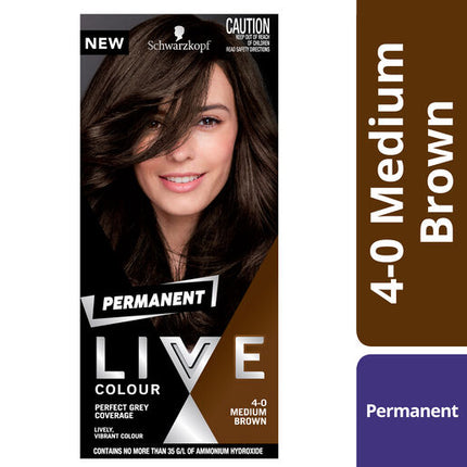 Schwarzkopf LIVE Colour Permanent 4.0 Medium Brown