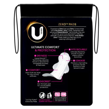 U By Kotex Zero Super Wing 10 Pack