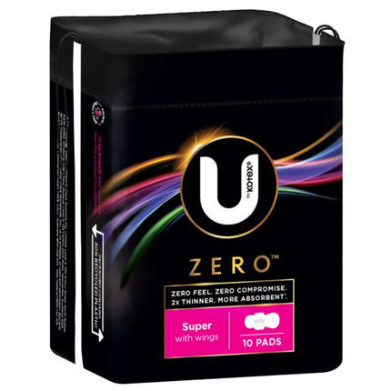 U By Kotex Zero Super Wing 10 Pack