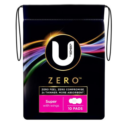 U By Kotex Zero Super Wing 10 Pack