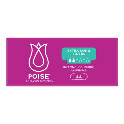Poise Liners For Bladder Leaks Extra Long 44 Pack