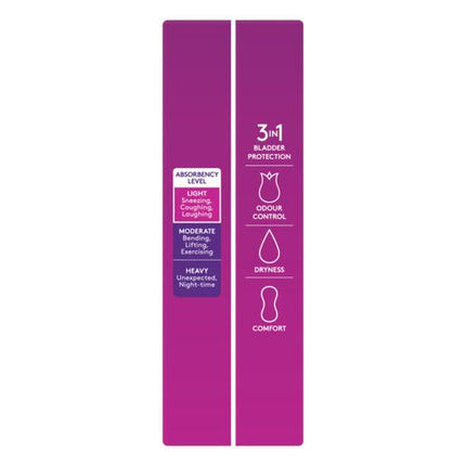 Poise Liners For Bladder Leaks Extra Long 44 Pack