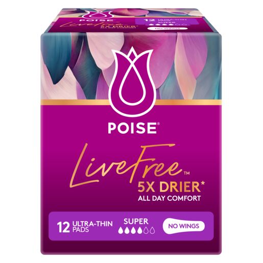 Poise Livefree Pad Super 12 Pack