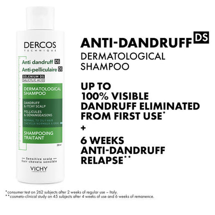 Vichy Dercos Anti Dandruff Shampoo for Normal to Oily Hair 200ml