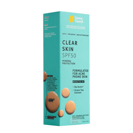 Cancer Council Clear Skin SPF50 50mL