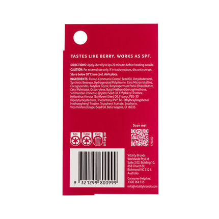 Cancer Council Lip Balm SPF50+ Berry Bliss 15g