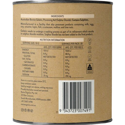 Nutra Naturals Australian Gelatin Unflavoured 300G