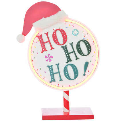 Ho Ho Ho Led Round Sign