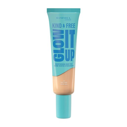 Rimmel London Kind & Free Glow It Up Moisturising Skin Tint, 010, Rose Ivory 30Ml