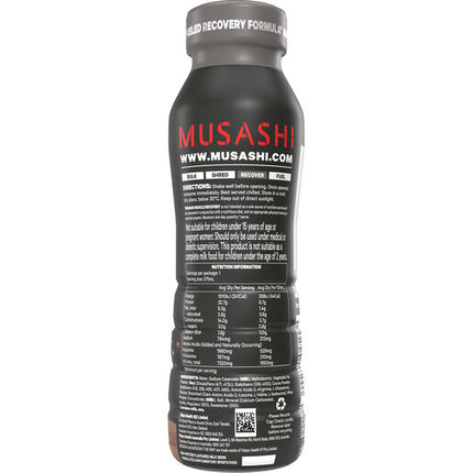 Musashi Muscle Recovery Shake Chocolate Drink 375ml