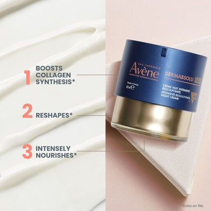 Avène DermAbsolu Reshaping Antiageing Night Cream Moisturiser for Mature Skin 40ML