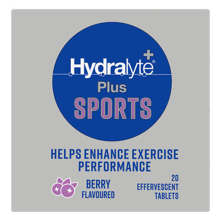 Hydralyte Plus Sports Berry Flavoured 20 Effervescent Tablets