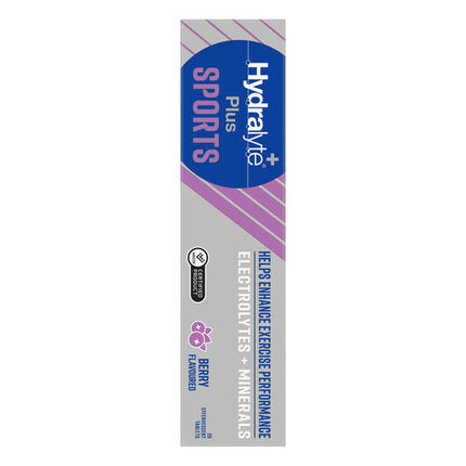 Hydralyte Plus Sports Berry Flavoured 20 Effervescent Tablets
