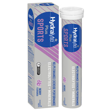 Hydralyte Plus Sports Berry Flavoured 20 Effervescent Tablets