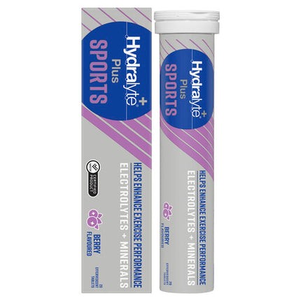 Hydralyte Plus Sports Berry Flavoured 20 Effervescent Tablets