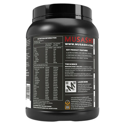 Musashi Whey Isolate Chocolate 900g