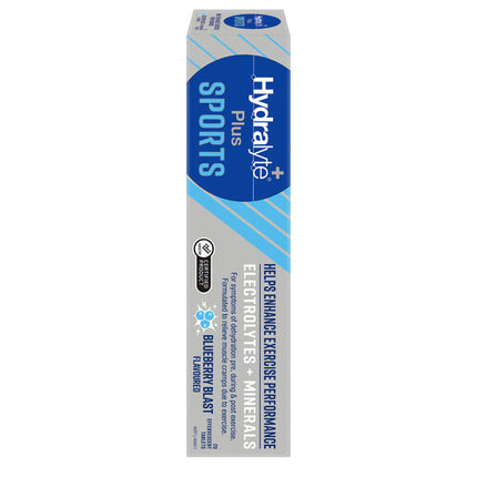 Hydralyte Plus Sports Blueberry Blast Flavoured 20 Effervescent Tablets